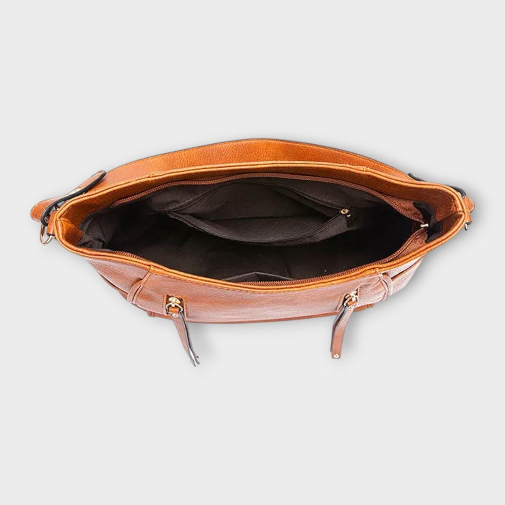 Women's Vintage-Inspired Handbag with Adjustable Shoulder Strap