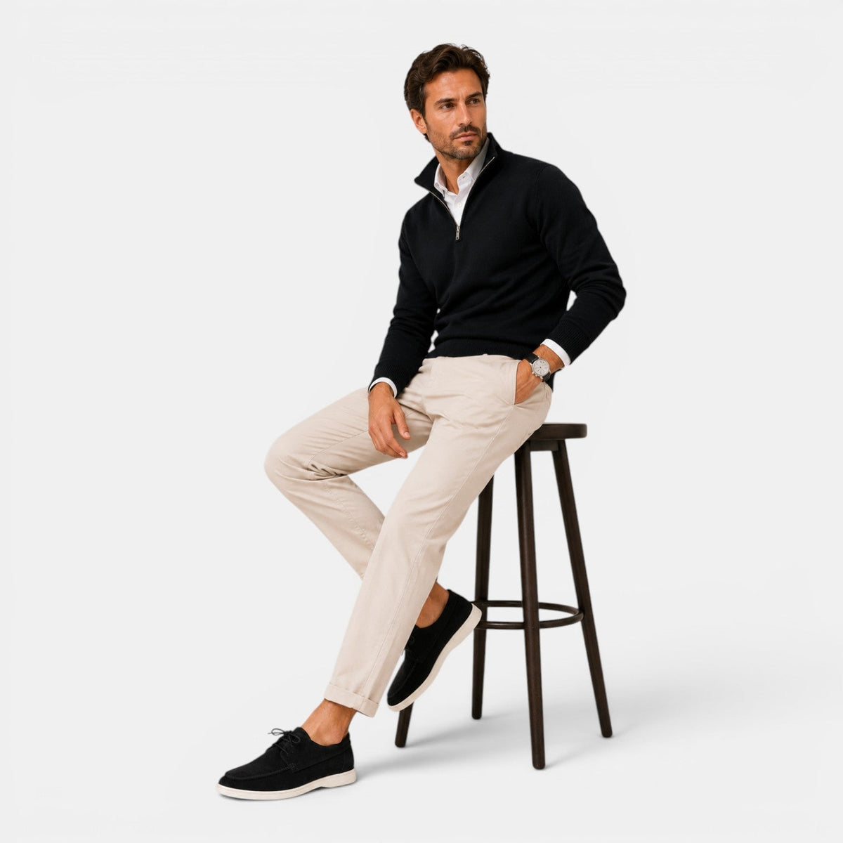 Men's Suede-Look Lace-Up Loafers, Smart Casual