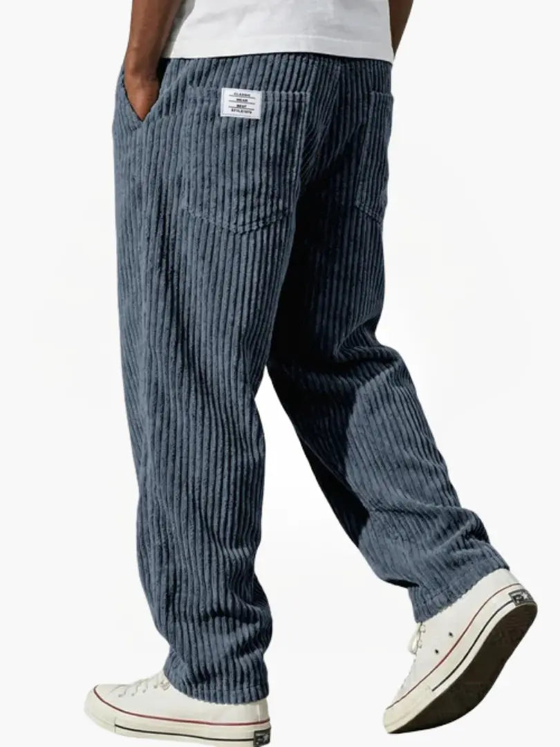 Men's Wide Straight-Leg Corduroy Trousers – view 2
