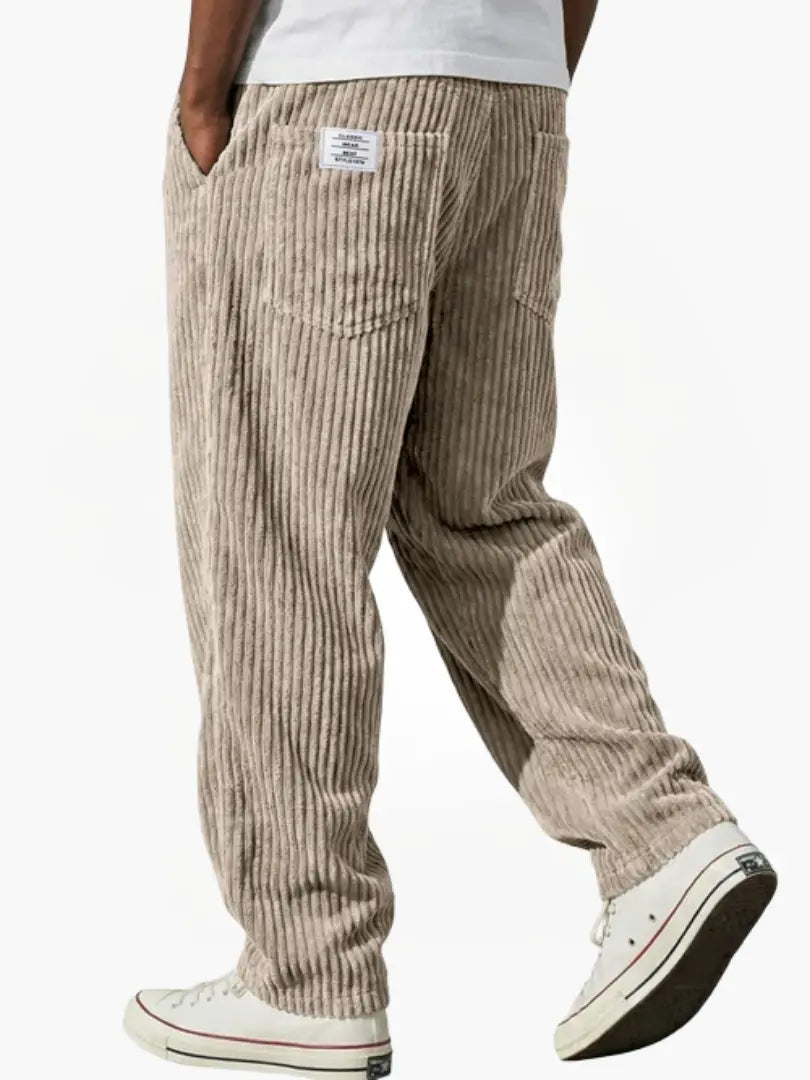 Men's Wide Straight-Leg Corduroy Trousers – view 3