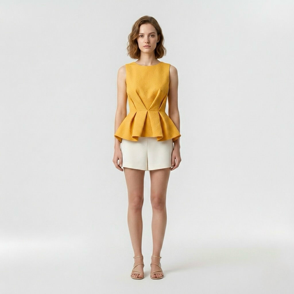 Sculpted Peplum Top