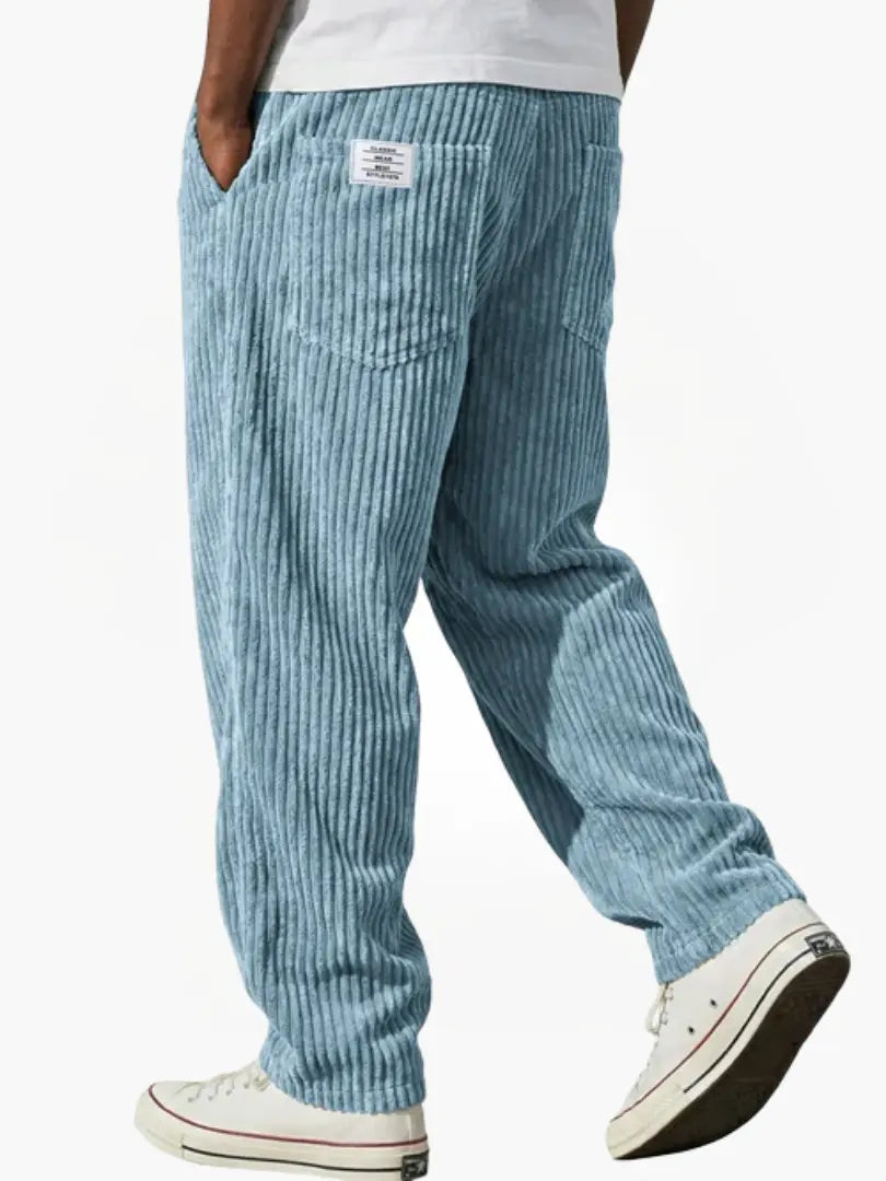 Men's Wide Straight-Leg Corduroy Trousers – view 4