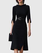 Women's Classic Black Midi Dress