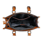 Women's Structured Leather Tote Handbag