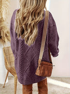 Women's Cable-Knit Sweater Dress, Relaxed Fit – view 3