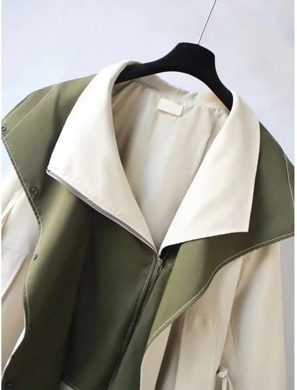 Women's Bicolour Hooded Short Jacket, Zip Front – view 7