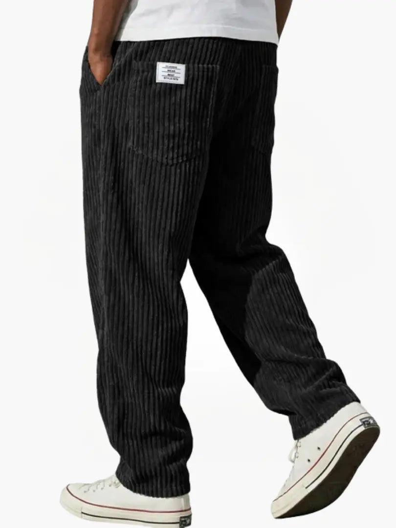 Men's Wide Straight-Leg Corduroy Trousers – view 7
