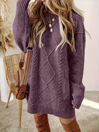 Women's Cable-Knit Sweater Dress, Relaxed Fit – view 4