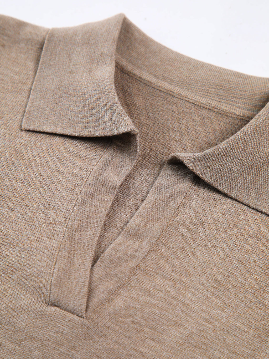 Women's Knit Collared V-Neck Sweater