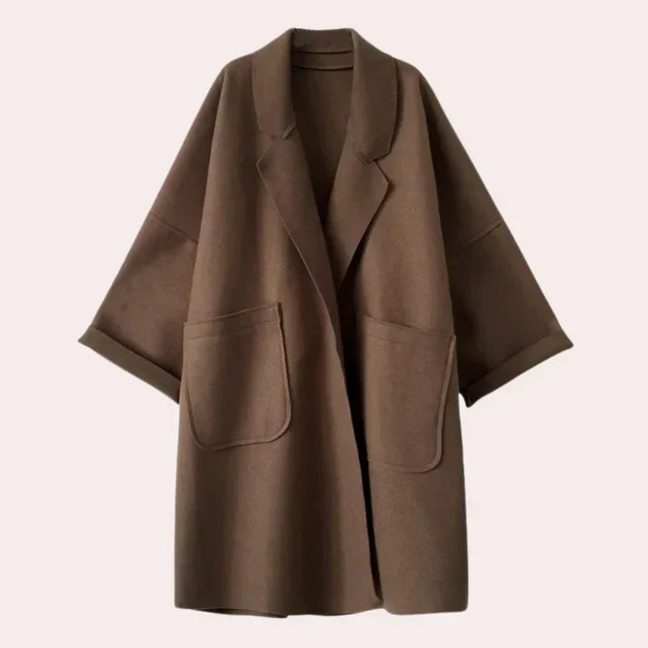 Women's Wide-Lapel Trench Coat, Relaxed Fit