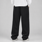 Men's Wide-Leg Corduroy Trousers, Drawstring Waist