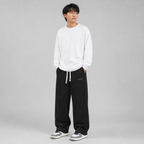 Men's Wide-Leg Corduroy Trousers, Drawstring Waist