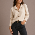 Women's Collared Knit Cardigan, Button-Up Front – view 3