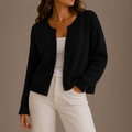 Women's Knit Cardigan, Round Neck Button-Up – view 2