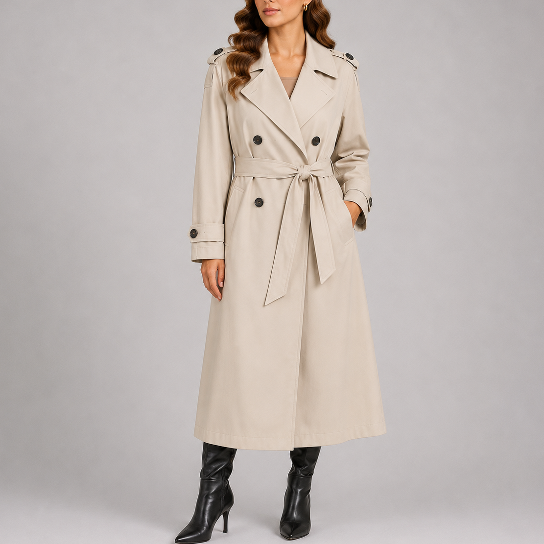 Women's Classic Long Trench Coat