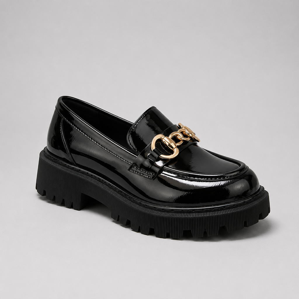 Women's Platform Loafers with Block Heel