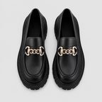 Women's Platform Loafers with Block Heel