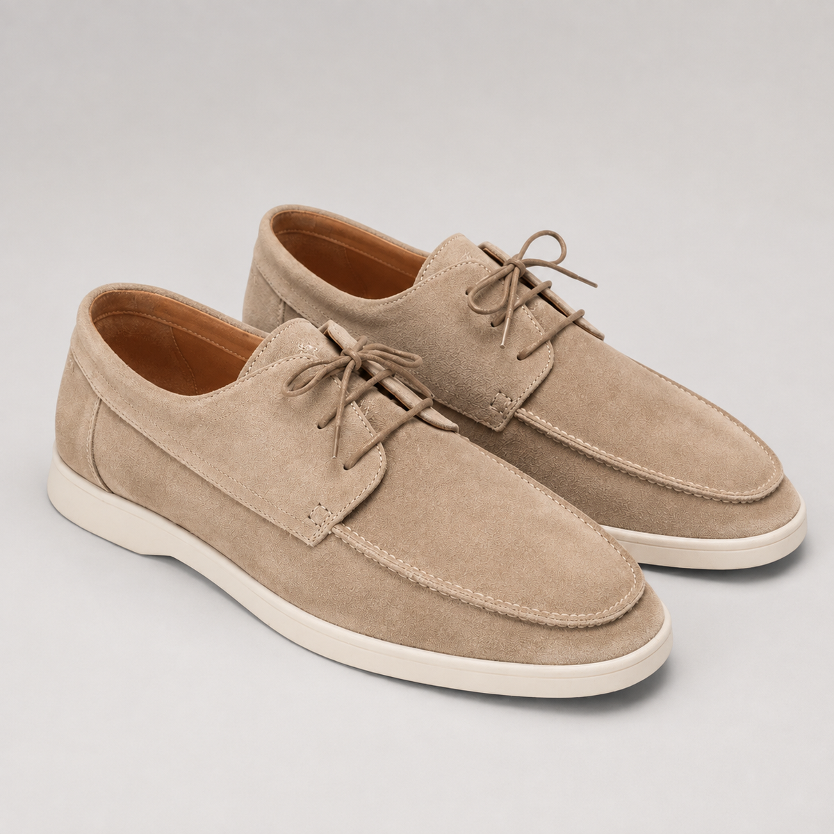 Men's Suede-Look Lace-Up Loafers, Smart Casual