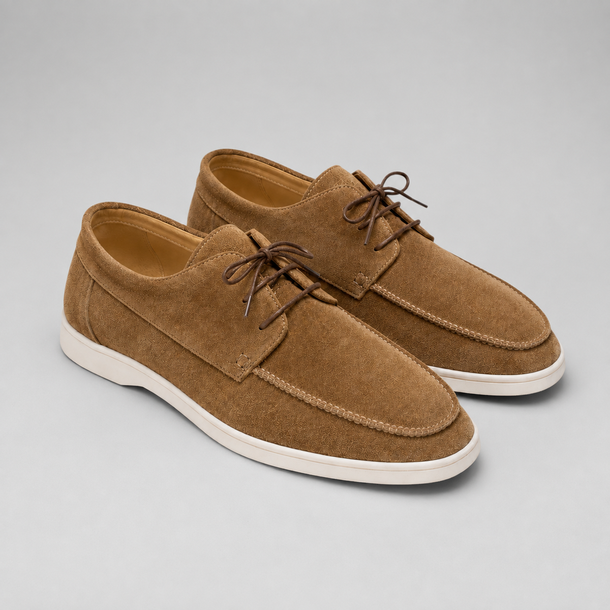 Men's Suede-Look Lace-Up Loafers, Smart Casual
