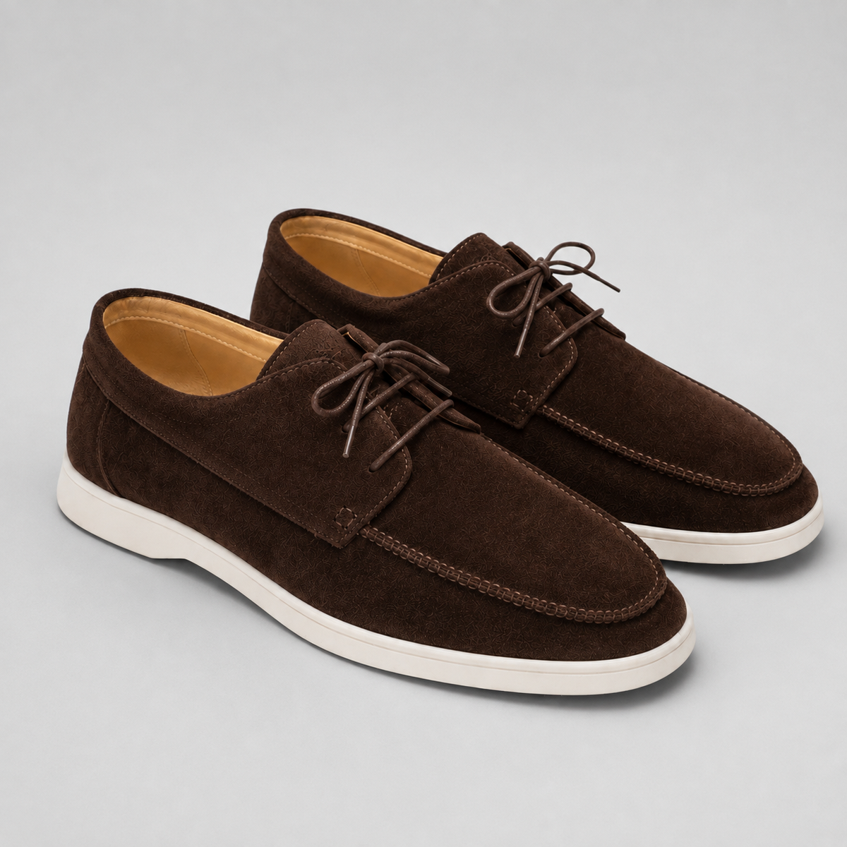 Men's Suede-Look Lace-Up Loafers, Smart Casual