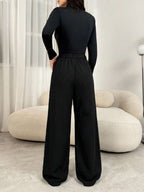 Women's High-Waisted Pleated Wide-Leg Trousers – view 4