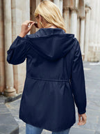 Women's Hooded Lightweight Jacket with Drawstring Waist – view 11