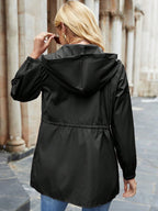 Women's Hooded Lightweight Jacket with Drawstring Waist – view 14