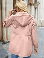 Women's Hooded Lightweight Jacket with Drawstring Waist – view 8