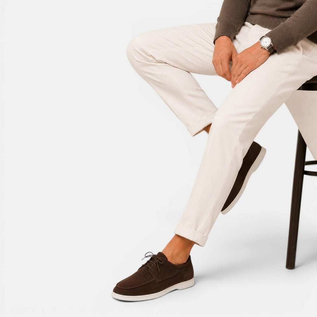 Men's Suede-Look Lace-Up Loafers, Smart Casual
