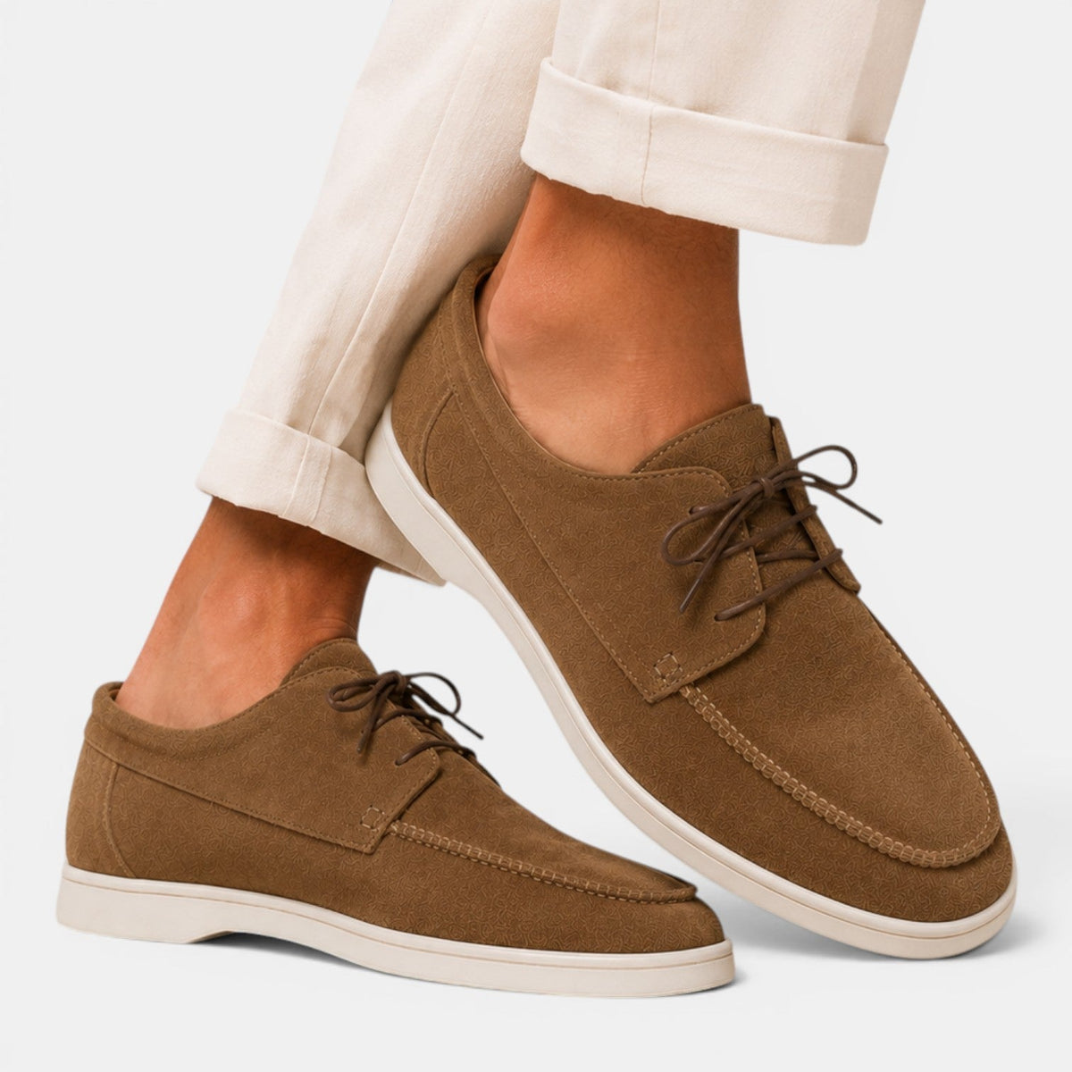 Men's Suede-Look Lace-Up Loafers, Smart Casual