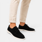 Men's Suede-Look Lace-Up Loafers, Smart Casual
