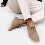 Men's Suede-Look Lace-Up Loafers, Smart Casual