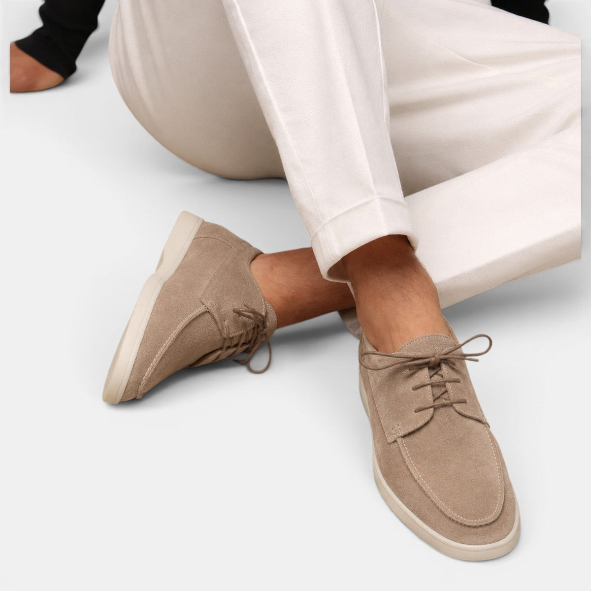 Men's Suede-Look Lace-Up Loafers, Smart Casual