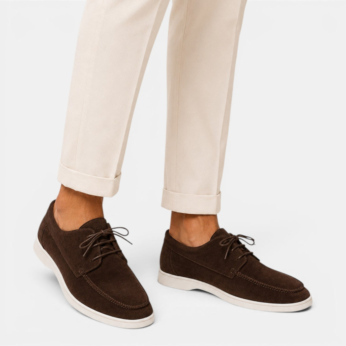 Men's Suede-Look Lace-Up Loafers, Smart Casual