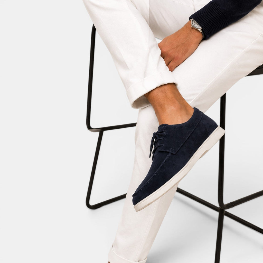 Men's Suede-Look Lace-Up Loafers, Smart Casual