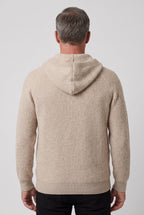Men's Zip-Up Ribbed Knit Hoodie - back