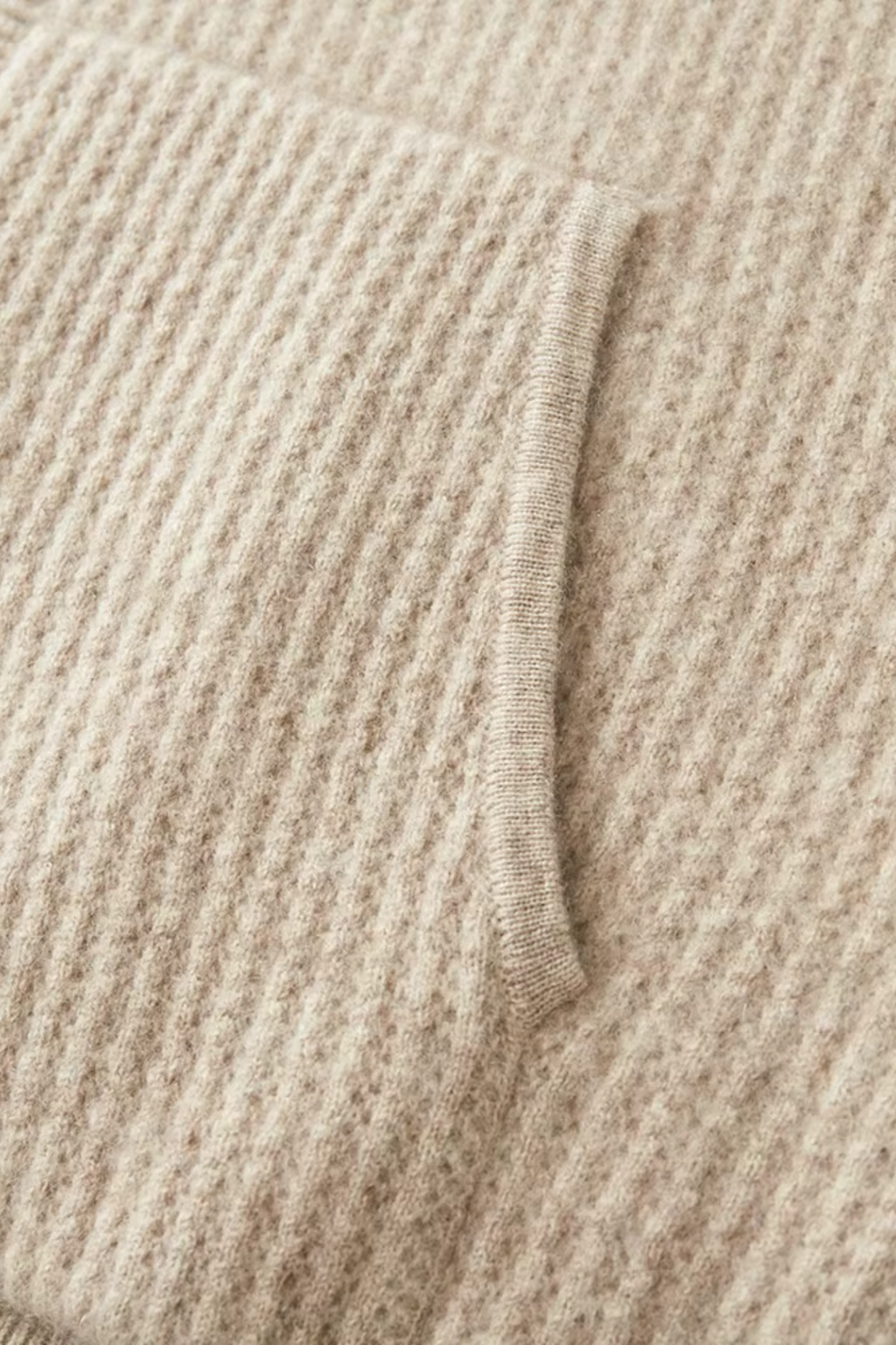 Men's Zip-Up Ribbed Knit Hoodie