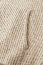 Men's Zip-Up Ribbed Knit Hoodie