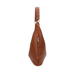 Women's Oversized Leather Hobo Shoulder Bag, Soft Crescent Shape