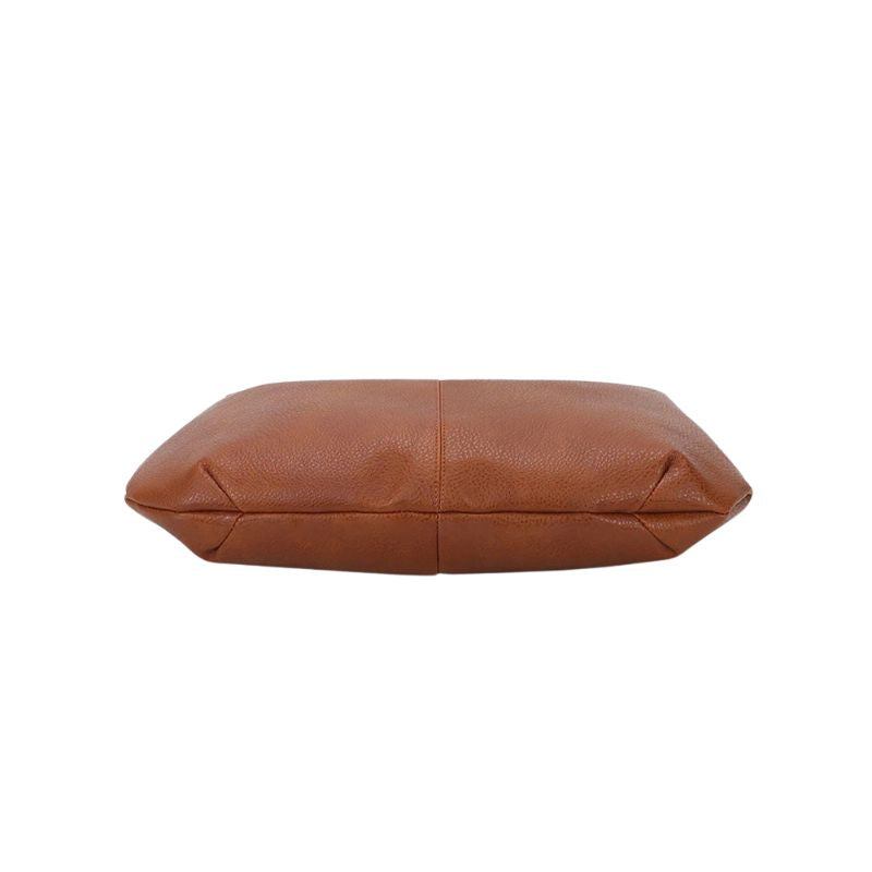Women's Oversized Leather Hobo Shoulder Bag, Soft Crescent Shape
