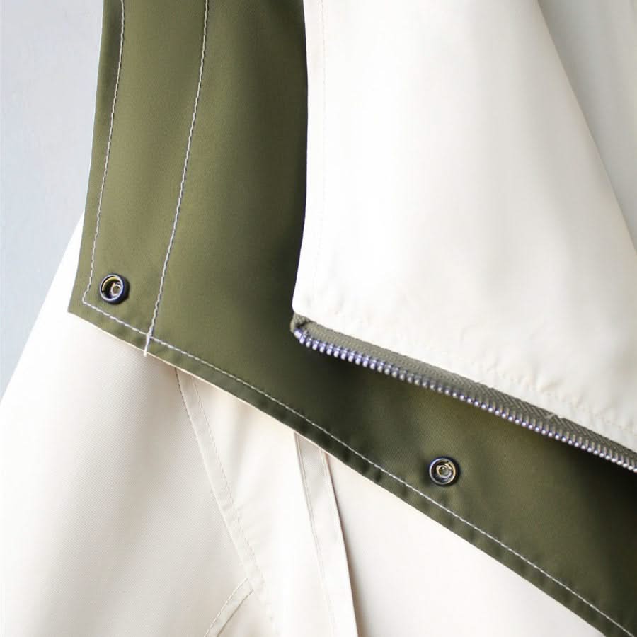 Women's Bicolour Hooded Short Jacket, Zip Front – view 5