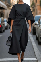 Women's Lantern Sleeve Midi Dress, Structured Fit – view 4