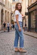 Women's Straight-Leg Cropped Jeans view
