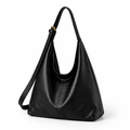 Women's Minimal Chic Oversized Shoulder Bag - Black