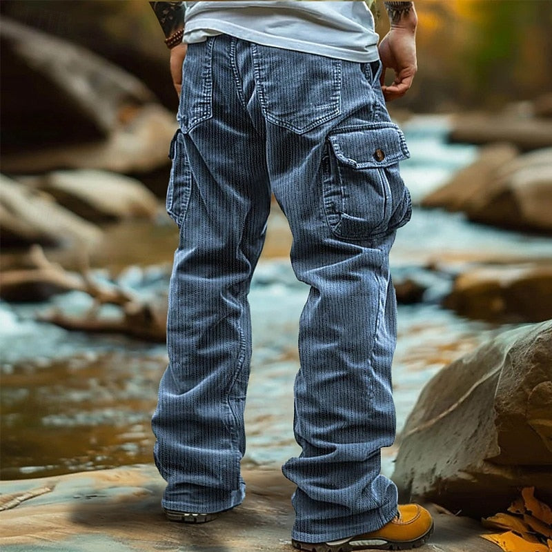 Men's Relaxed Straight-Leg Cargo Trousers