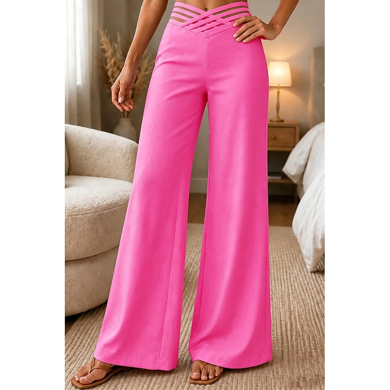 Women's High-Waisted Wide-Leg Trousers – view 7