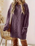 Women's Cable-Knit Sweater Dress, Relaxed Fit – view 2