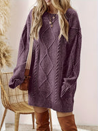 Women's Cable-Knit Sweater Dress, Relaxed Fit – view 2