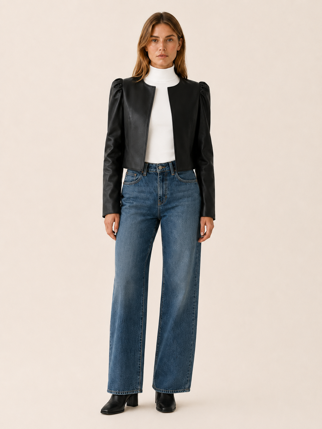 Cropped Jacket Black