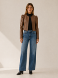 Cropped Jacket Brown